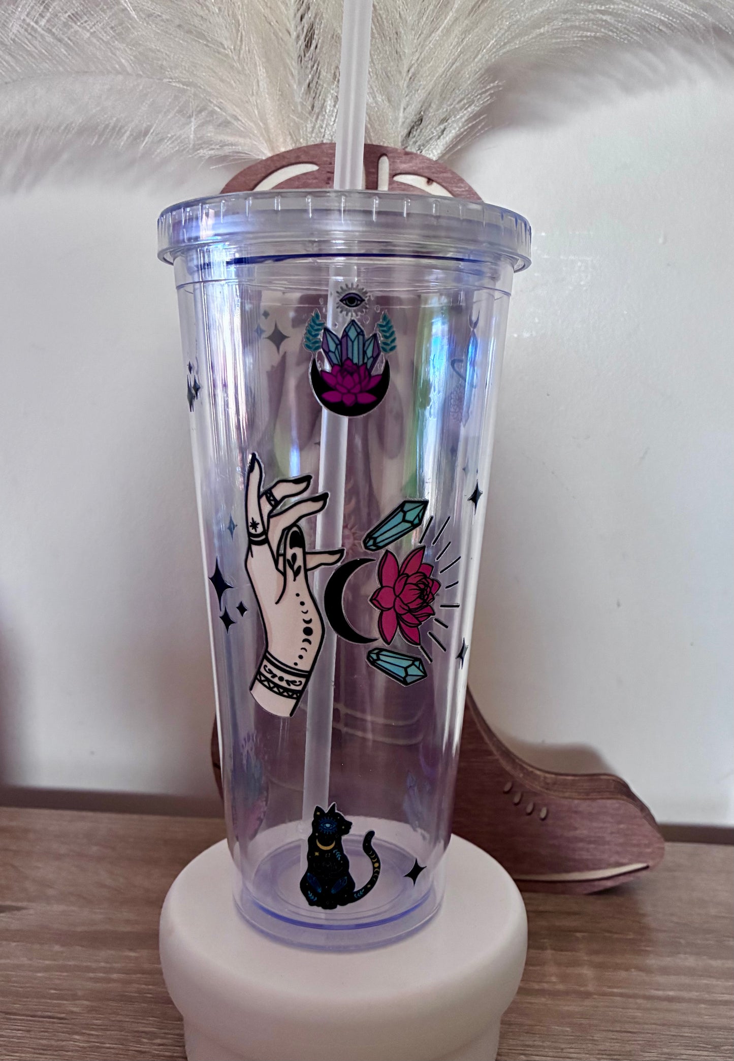 Tall acrylic crystal tumbler