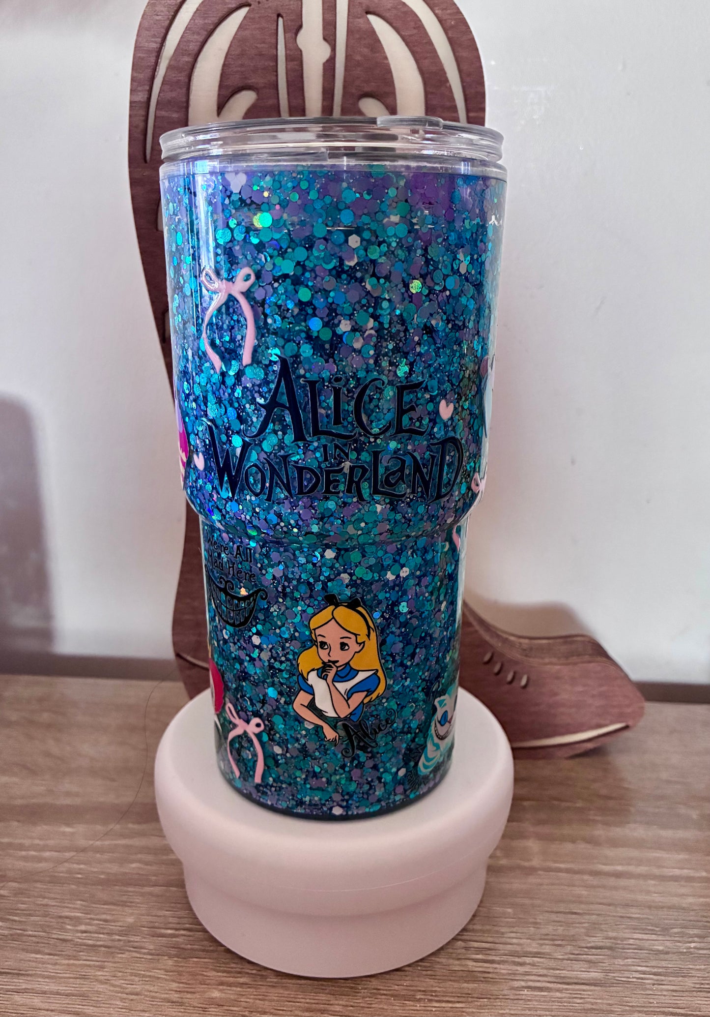 Alice snowglobe travel mug