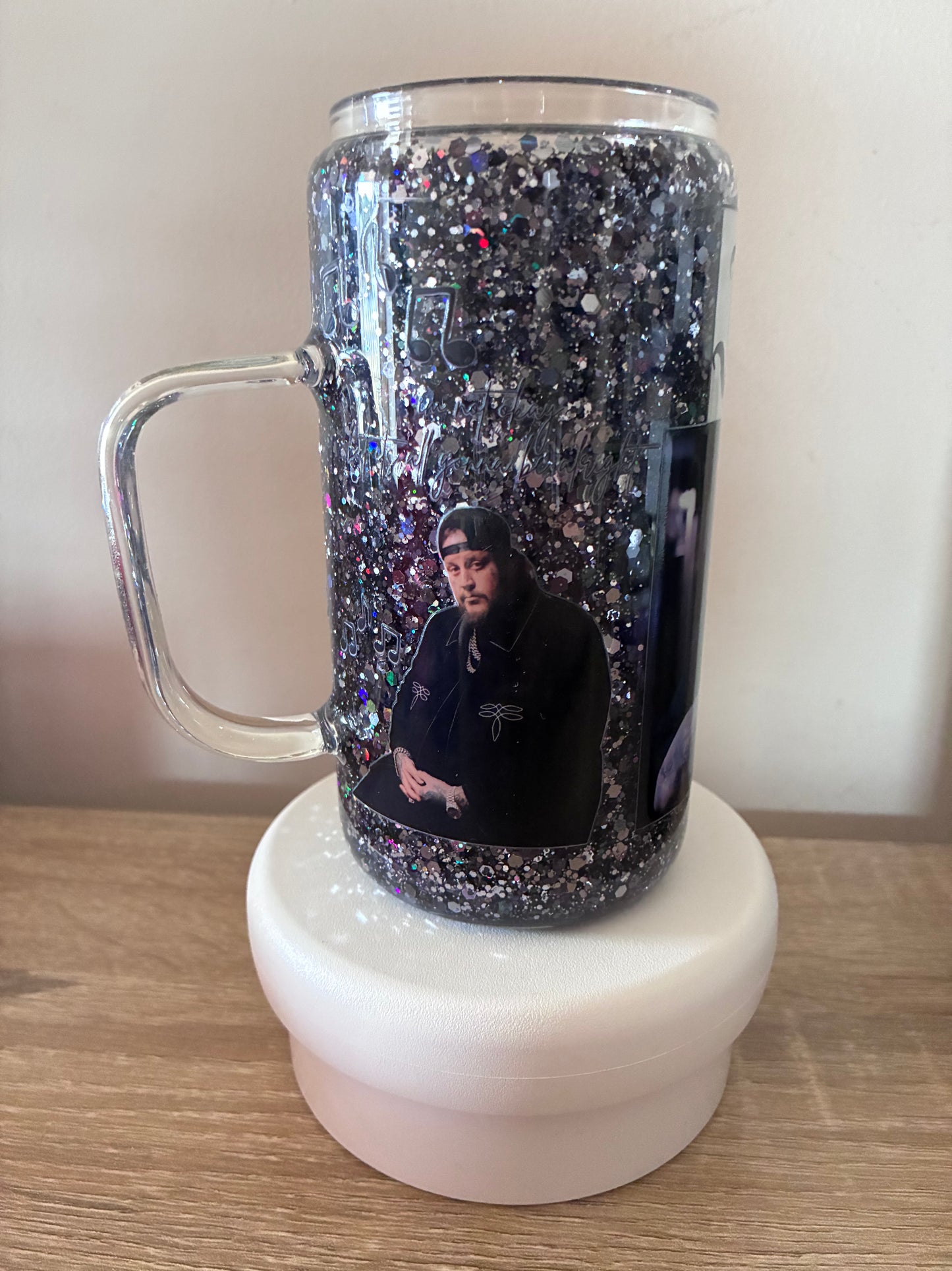 Jelly Roll tall snowglobe mug