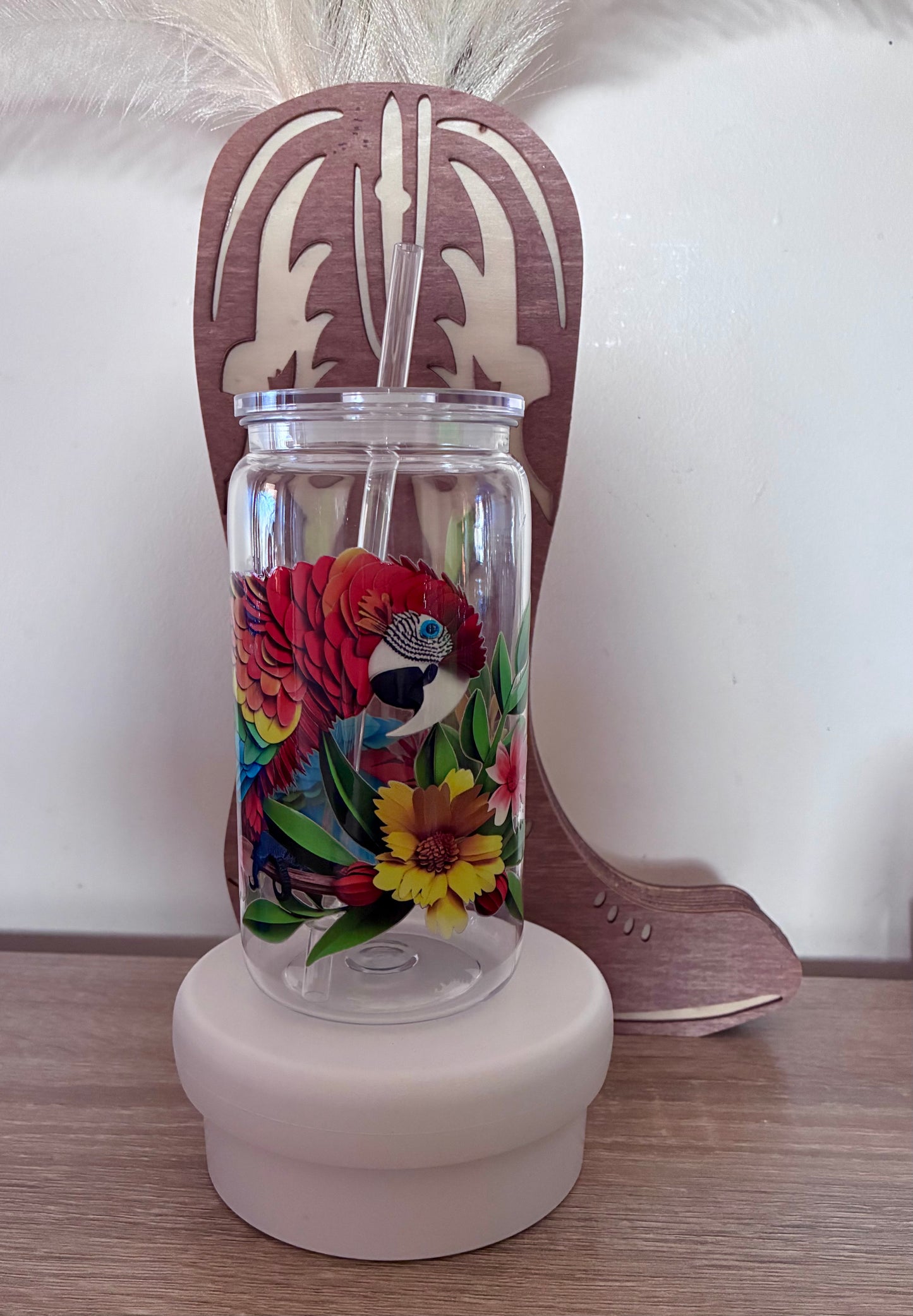 Macaw acrylic tumbler