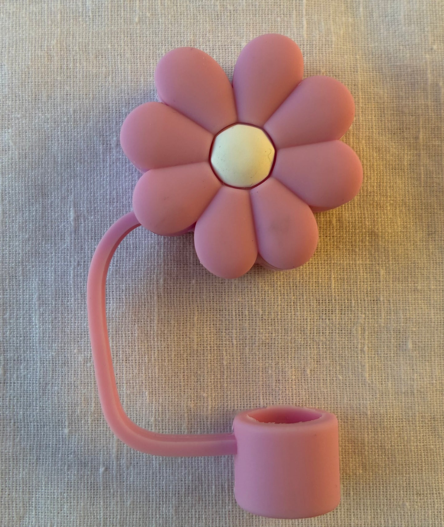 Purple flower straw topper