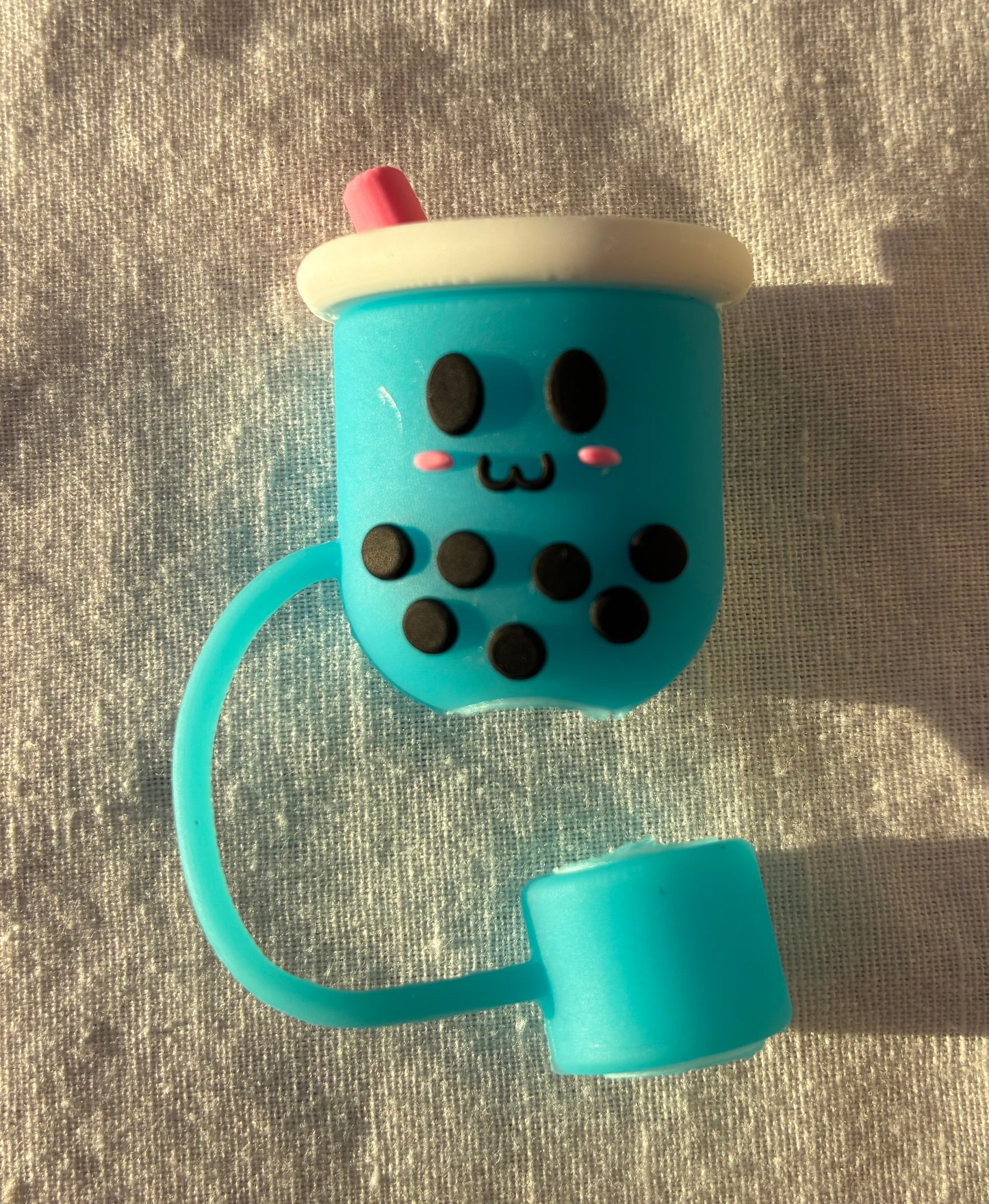 Blue #2 boba tea straw topper