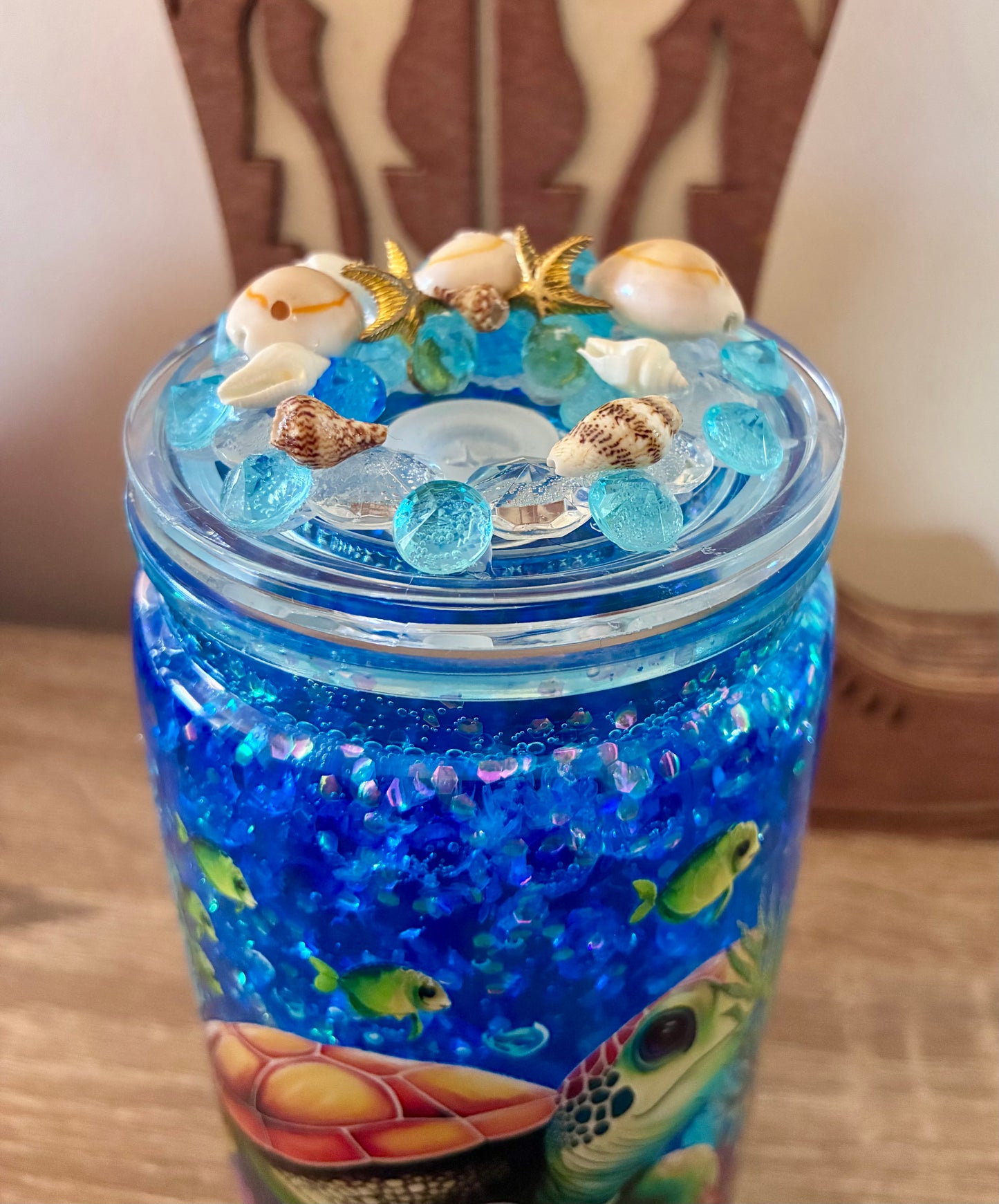 Turtle Snowglobe tumbler