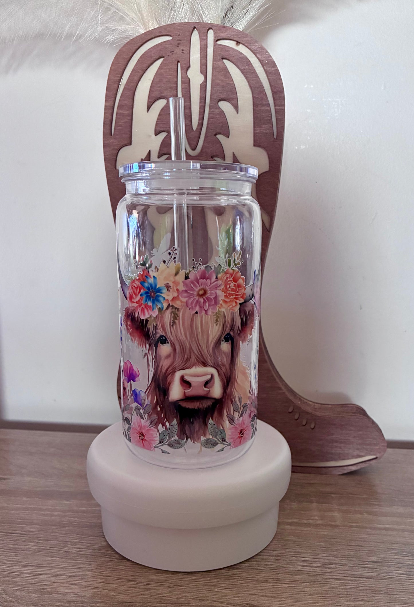 Cow acrylic tumbler
