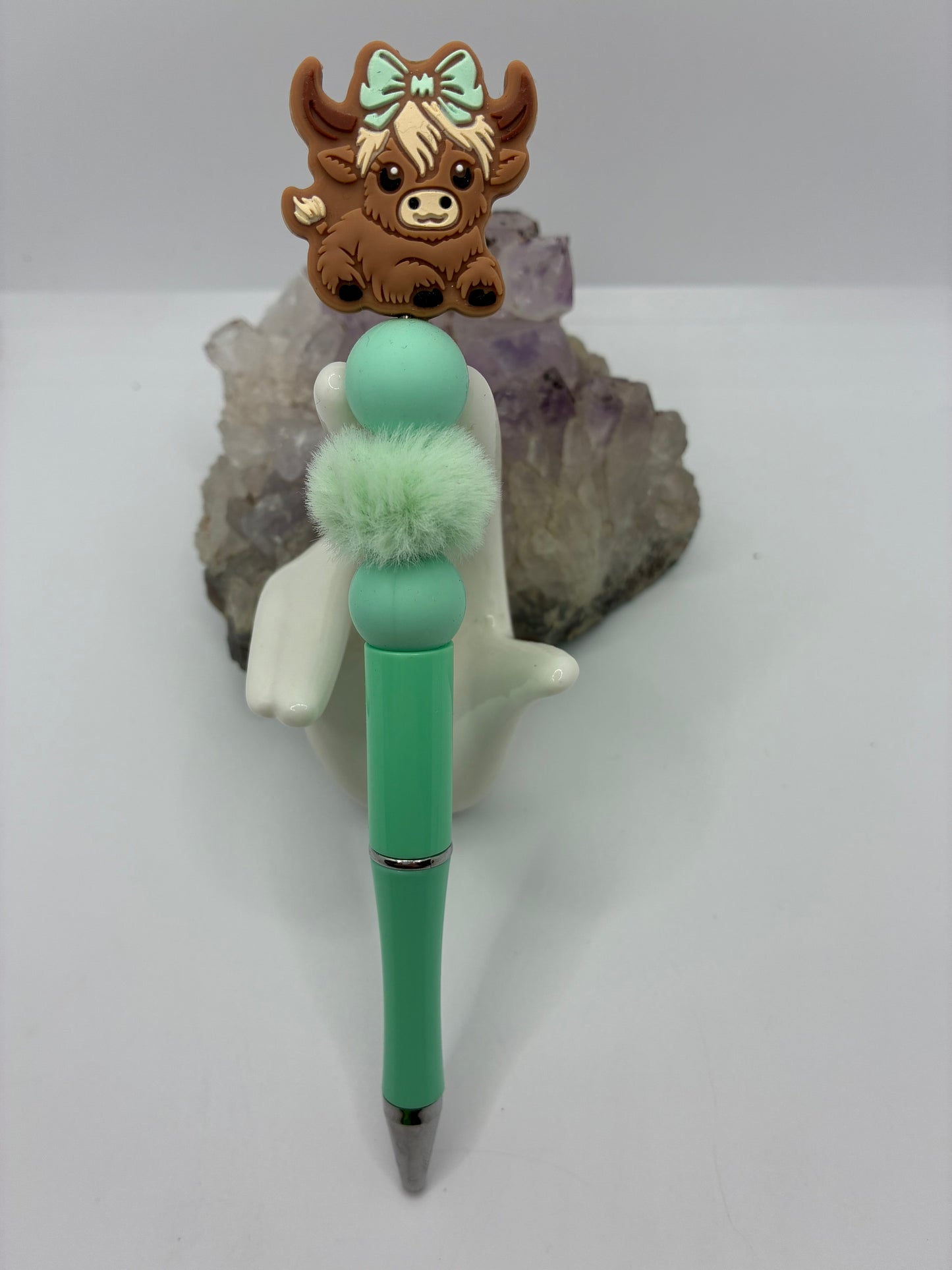Beaded green cow pen #2