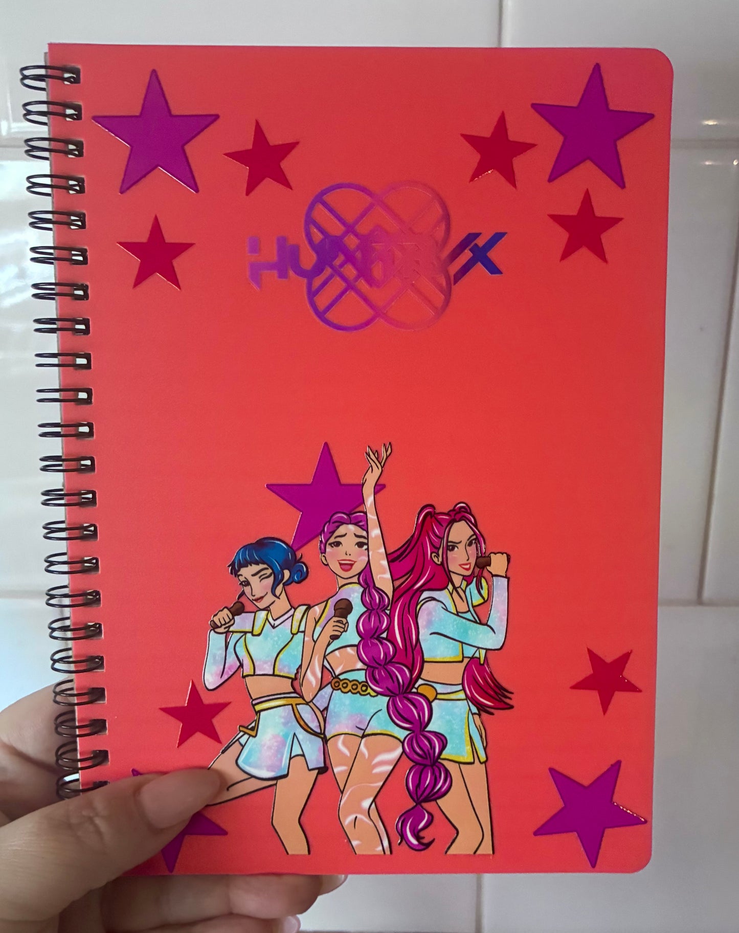 Demon hunters salmon colour notebook