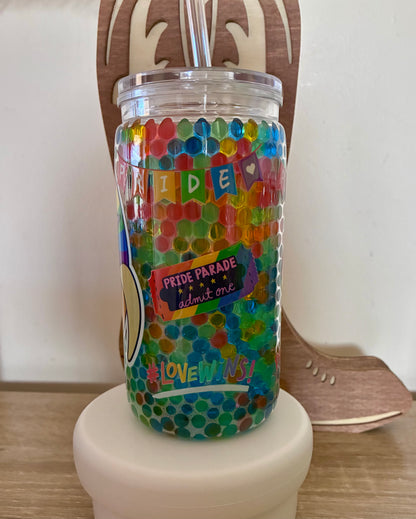 Pride snowglobe tumbler