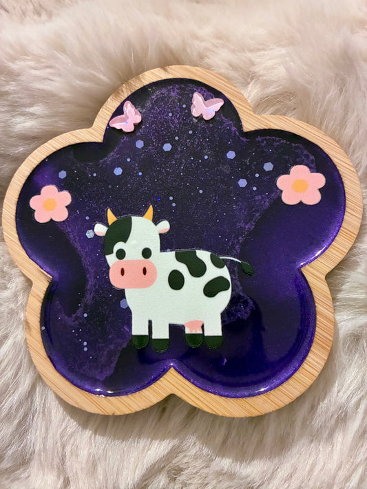 Purple cow coaster #1