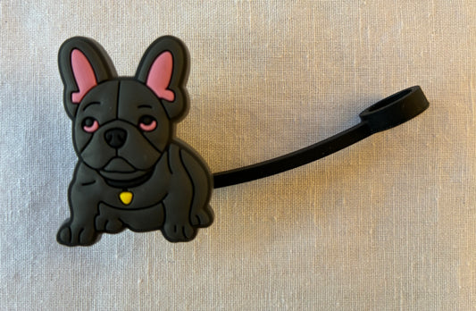 Cute dog straw topper #4