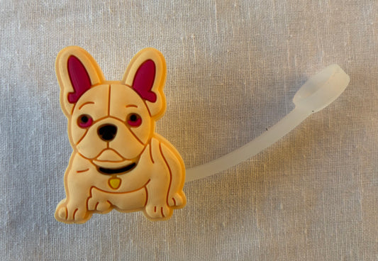 Cute dog straw topper #3
