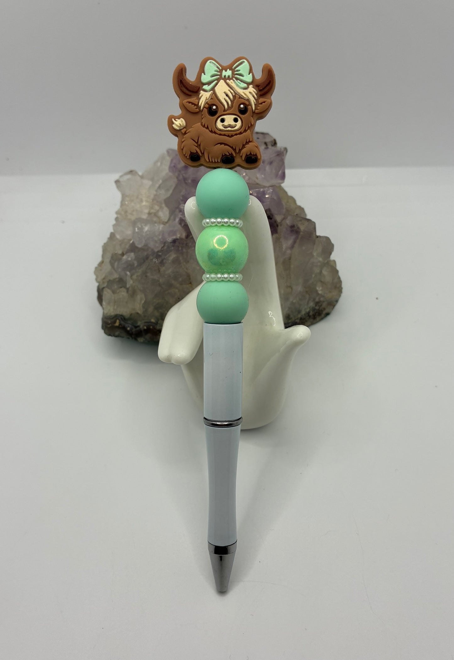 Beaded green cow pen #1