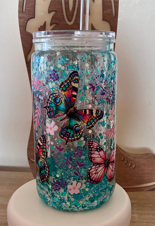 Butterfly Snowglobe tumbler