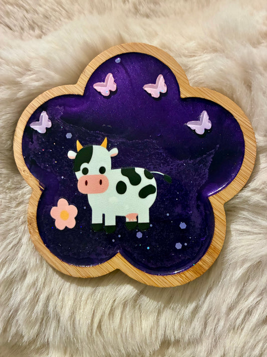 Purple cow coaster #2