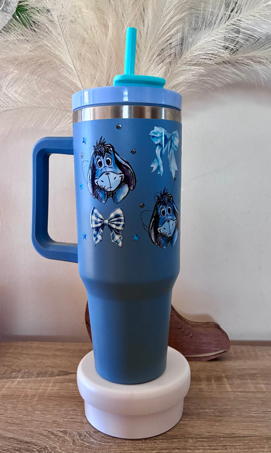 Blue Eyore travel mug