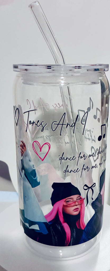 Tones & I glass libbey tumbler