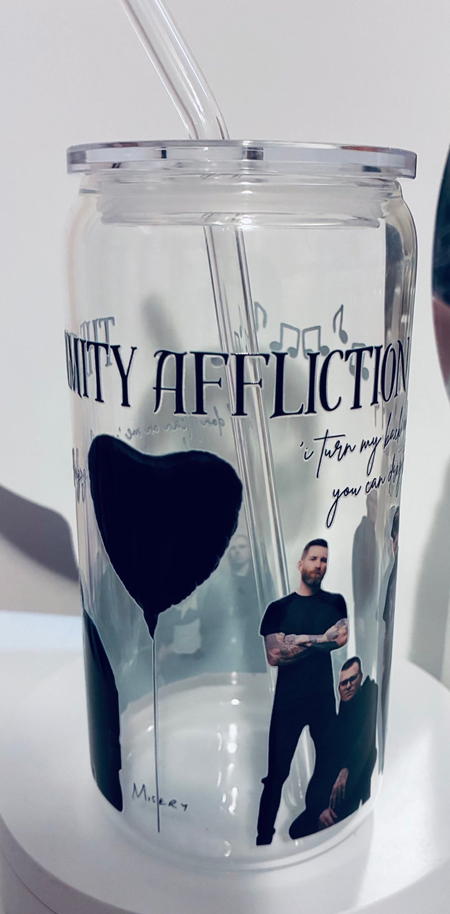 The Amity Affliction glass tumbler