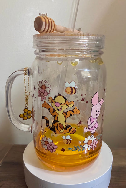 Pooh bear honey drip tumbler