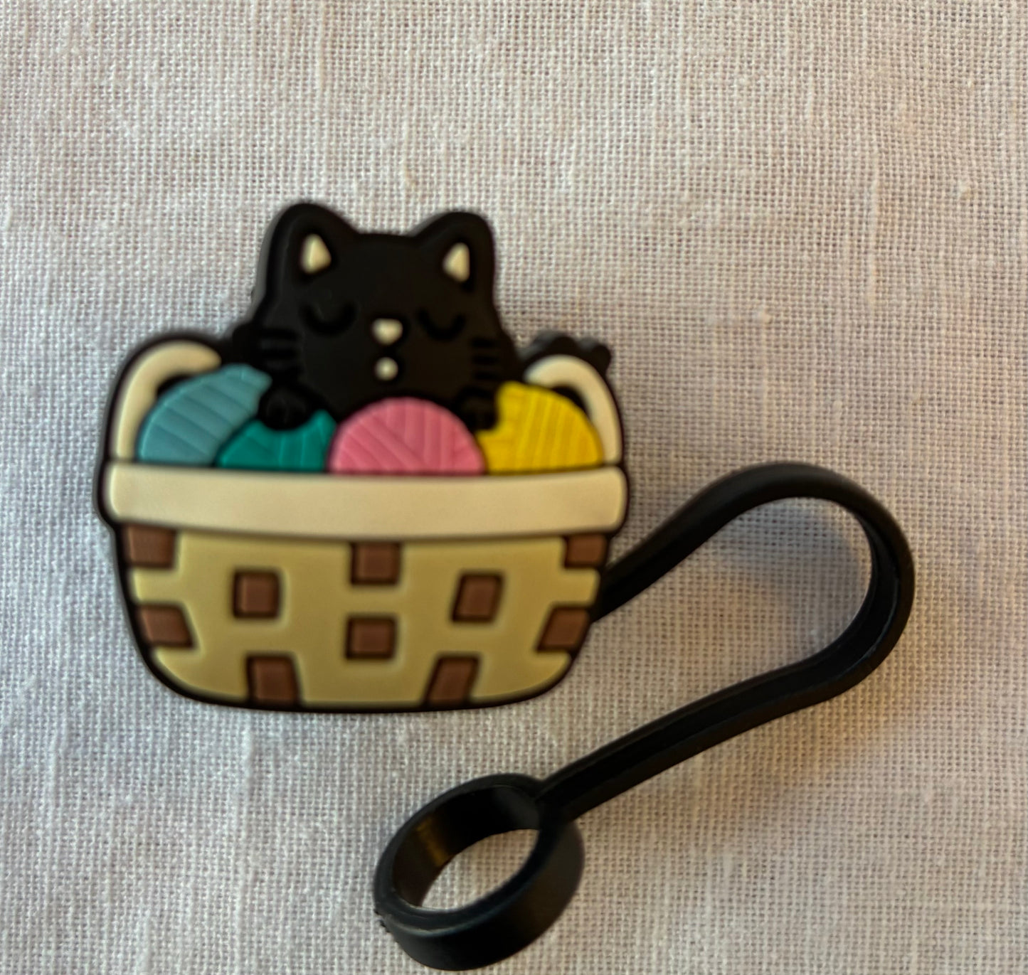 Cute cat straw topper #2