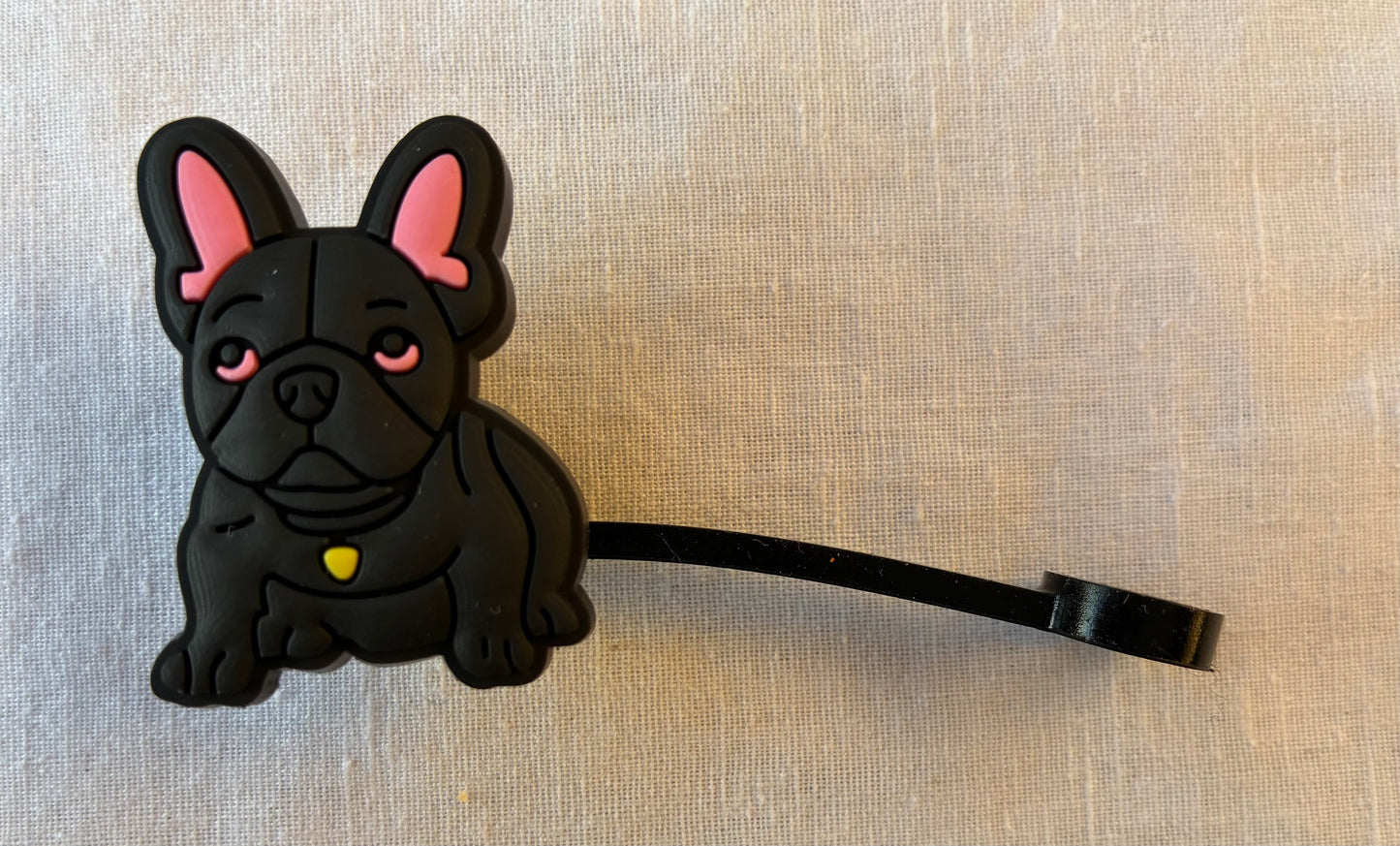 Cute dog straw topper #1