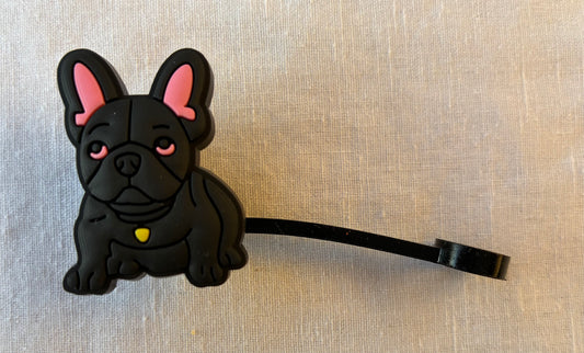 Cute dog straw topper #1