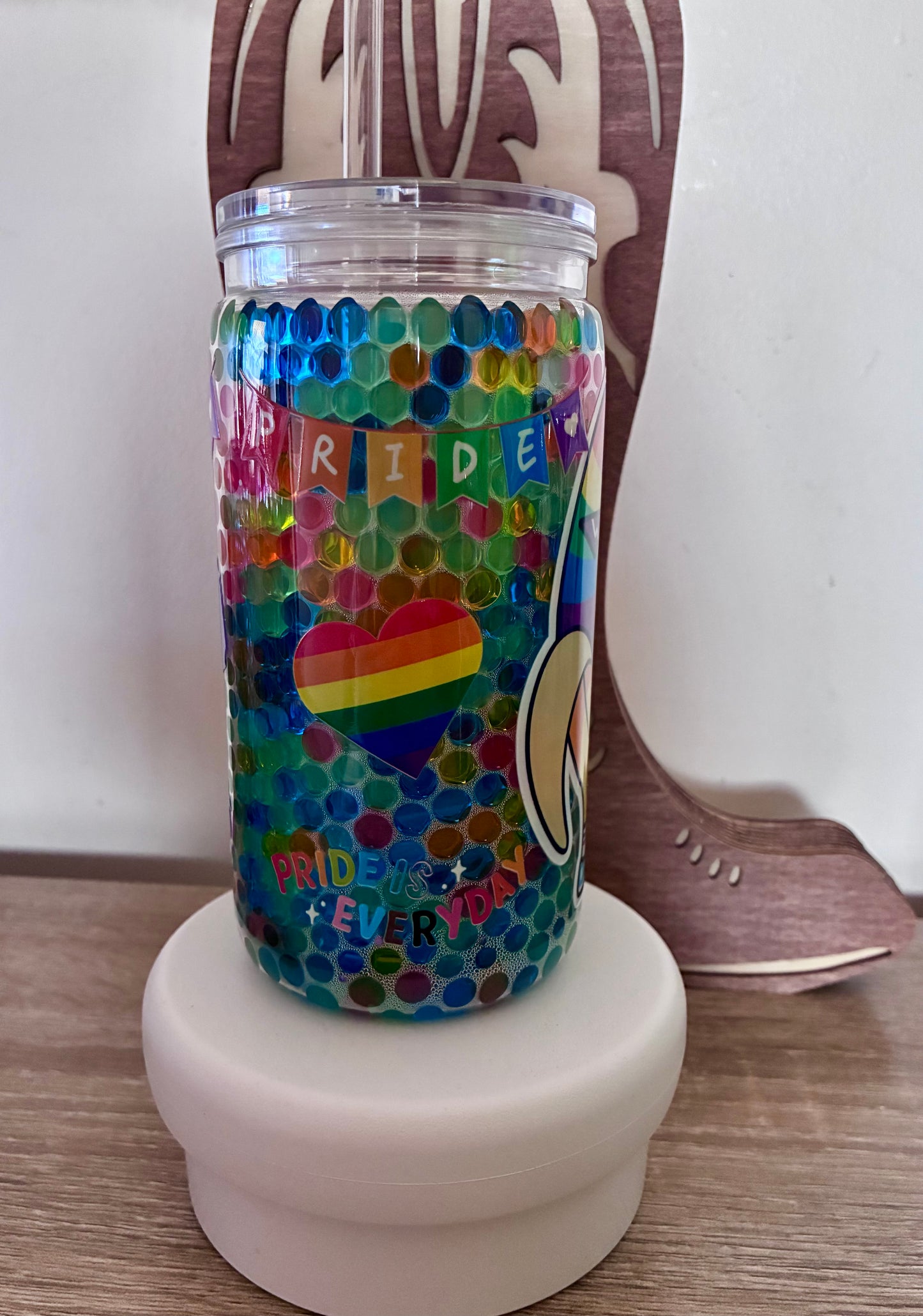 Pride snowglobe tumbler
