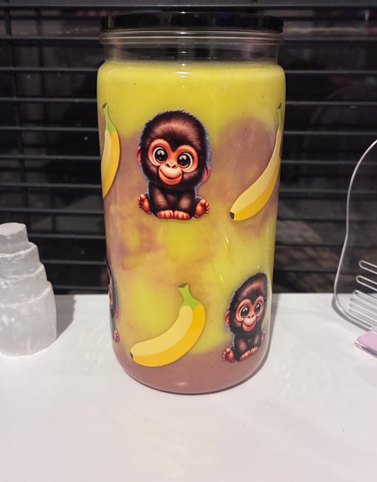 Choc banana monkey milkshake tumbler