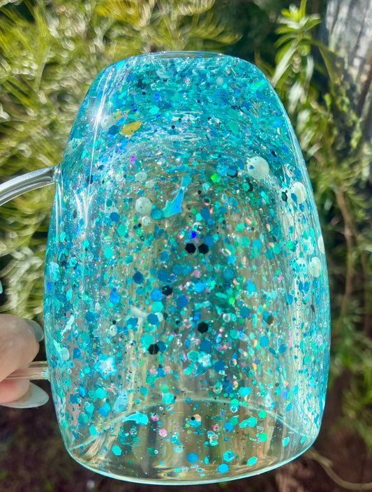 Ocean snowglobe mug