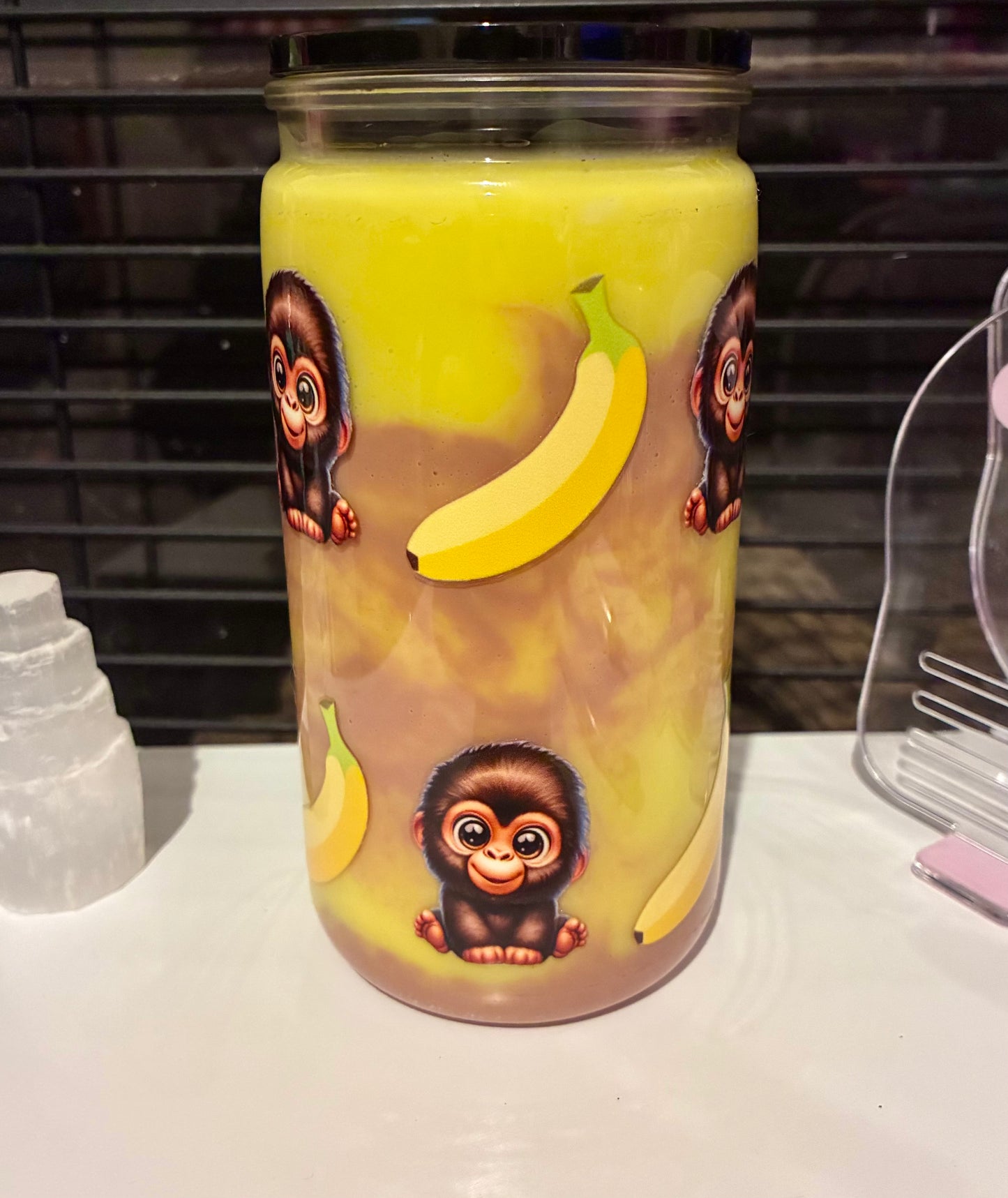 Choc banana monkey milkshake tumbler