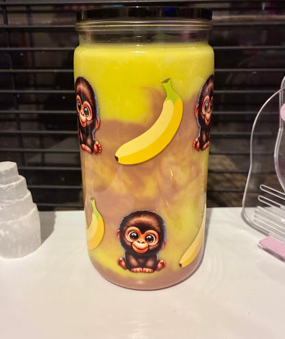 Choc banana monkey milkshake tumbler