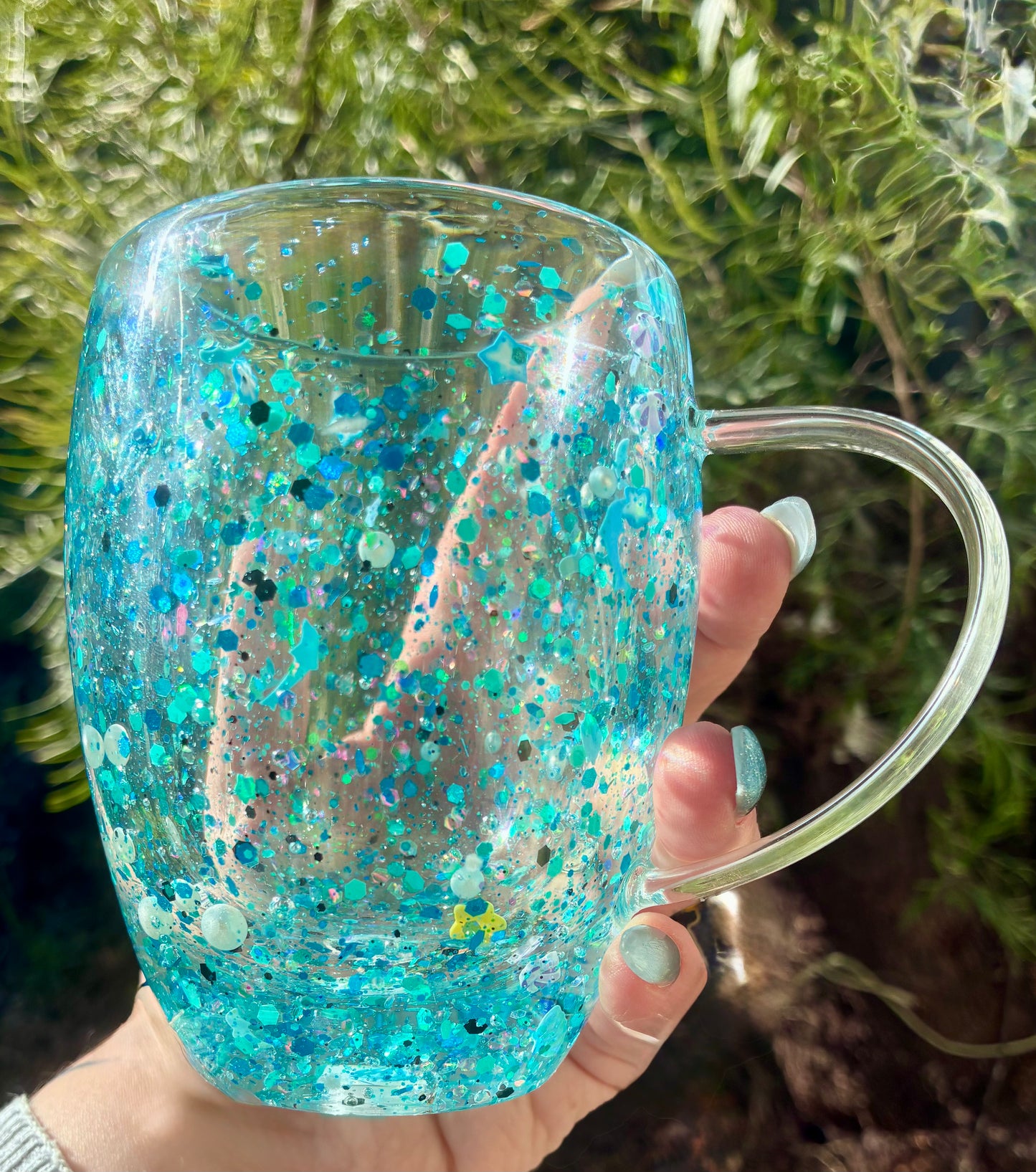 Ocean snowglobe mug
