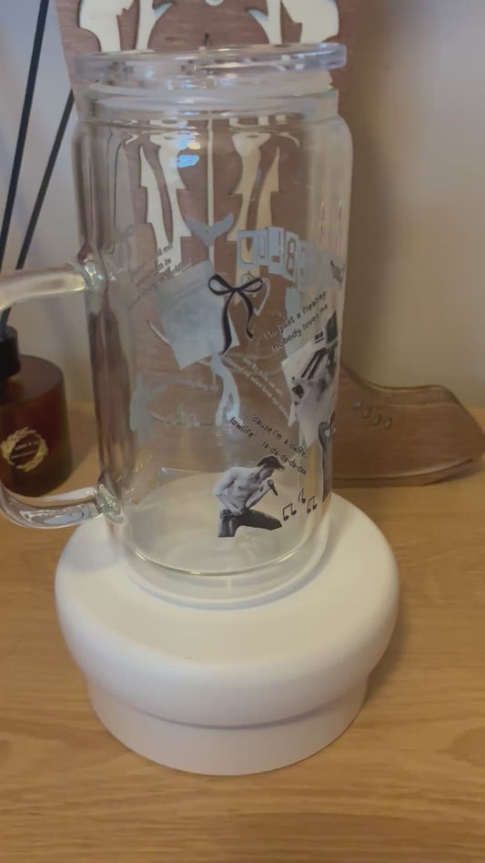 Customisable Yungblud tall glass mug #2